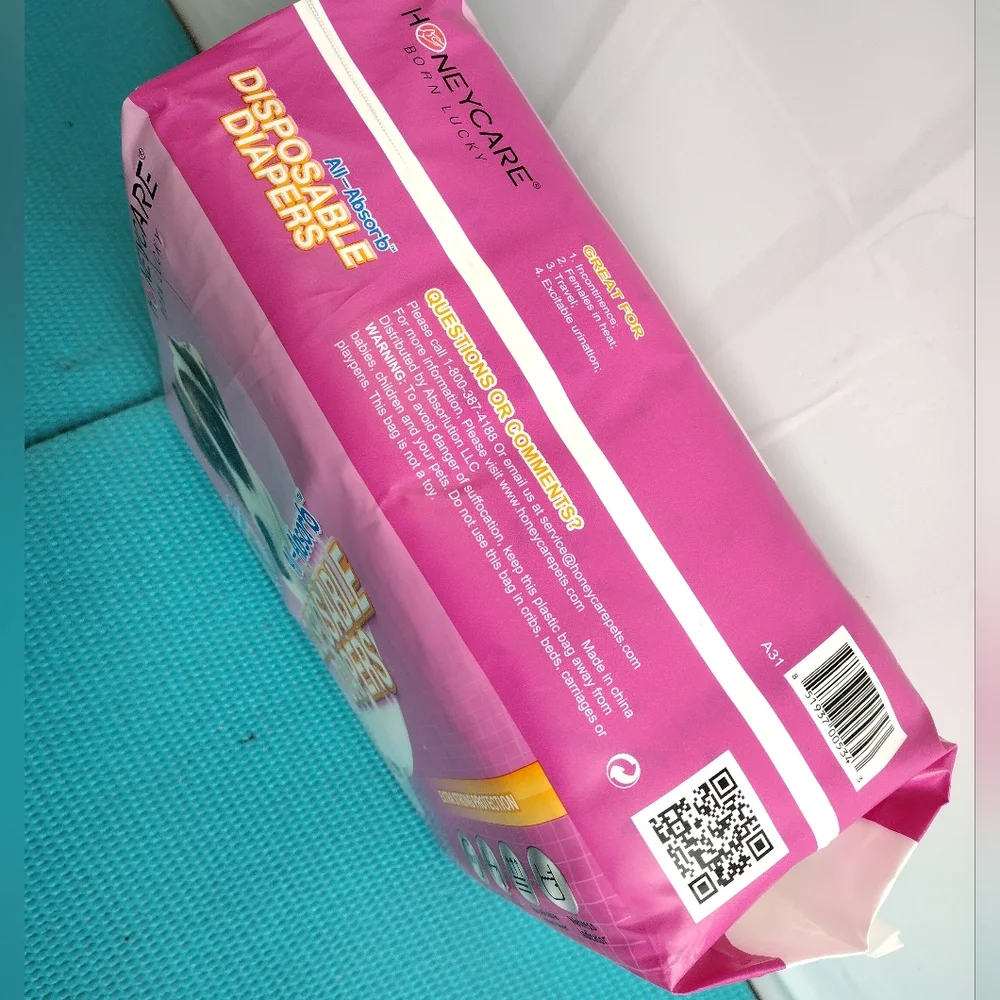 Honey Care Dogs Disposable Diapers (40) Female Size S